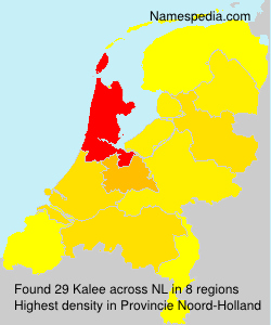 Surname Kalee in Netherlands Surname Kalee in Netherlands
