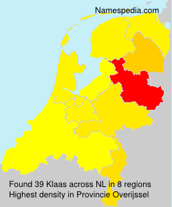 Surname Klaas in Netherlands Surname Klaas in Netherlands