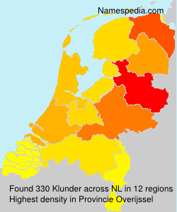 Surname Klunder in Netherlands
