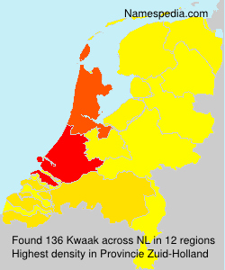 Surname Kwaak in Netherlands