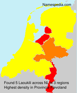 Surname Laoukili in Netherlands Surname Laoukili in Netherlands