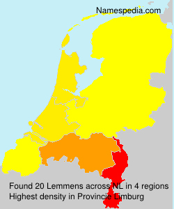 Surname Lemmens in Netherlands Surname Lemmens in Netherlands