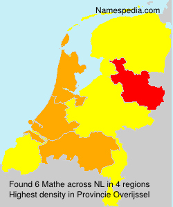 Surname Mathe in Netherlands Surname Mathe in Netherlands