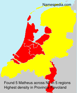 Surname Matheus in Netherlands Surname Matheus in Netherlands