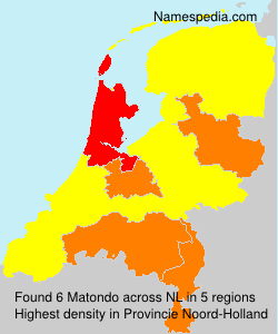 Surname Matondo in Netherlands Surname Matondo in Netherlands