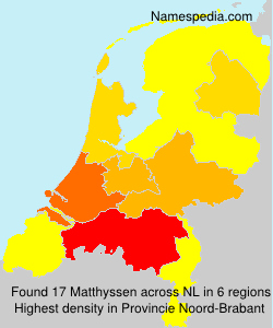 Surname Matthyssen in Netherlands Surname Matthyssen in Netherlands