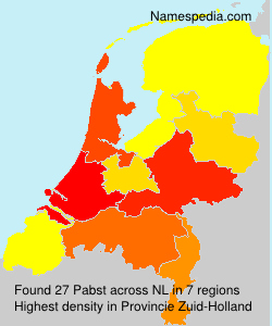 Surname Pabst in Netherlands Surname Pabst in Netherlands