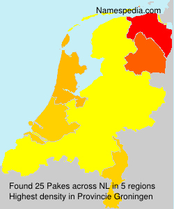 Surname Pakes in Netherlands Surname Pakes in Netherlands