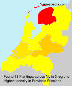 Surname Plantinga in Netherlands Surname Plantinga in Netherlands