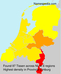 Surname Tissen in Netherlands Surname Tissen in Netherlands