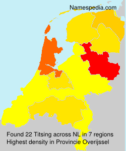 Surname Titsing in Netherlands Surname Titsing in Netherlands