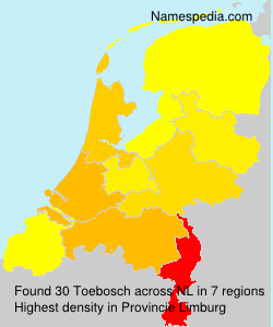 Surname Toebosch in Netherlands Surname Toebosch in Netherlands