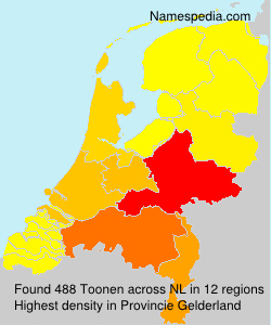 Surname Toonen in Netherlands Surname Toonen in Netherlands