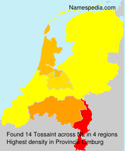 Surname Tossaint in Netherlands Surname Tossaint in Netherlands