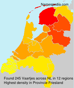 Surname Vaartjes in Netherlands