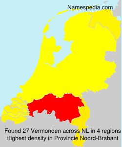 Surname Vermonden in Netherlands