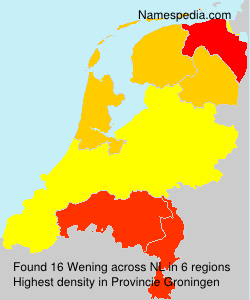 Surname Wening in Netherlands Surname Wening in Netherlands