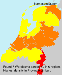 Surname Wereldsma in Netherlands Surname Wereldsma in Netherlands