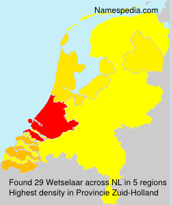 Surname Wetselaar in Netherlands Surname Wetselaar in Netherlands