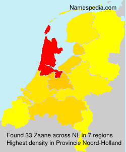 Surname Zaane in Netherlands Surname Zaane in Netherlands