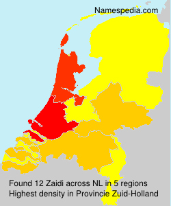 Surname Zaidi in Netherlands Surname Zaidi in Netherlands