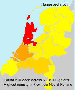 Surname Zoon in Netherlands Surname Zoon in Netherlands