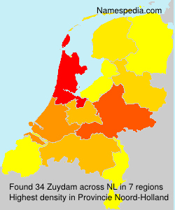 Surname Zuydam in Netherlands Surname Zuydam in Netherlands