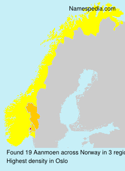 Surname Aanmoen in Norway Surname Aanmoen in Norway