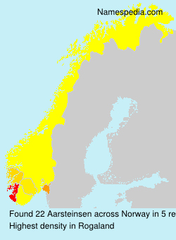 Surname Aarsteinsen in Norway Surname Aarsteinsen in Norway