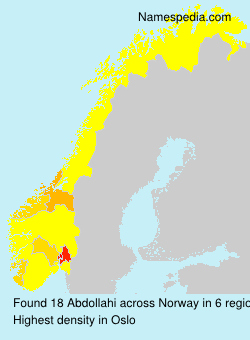 Surname Abdollahi in Norway Surname Abdollahi in Norway