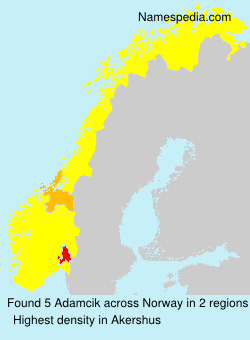 Surname Adamcik in Norway Surname Adamcik in Norway