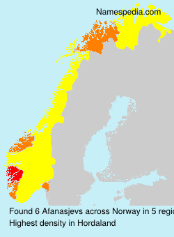 Surname Afanasjevs in Norway Surname Afanasjevs in Norway
