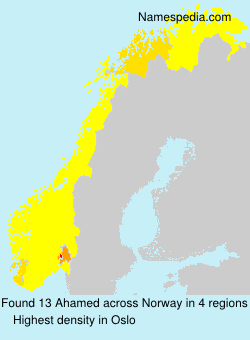 Surname Ahamed in Norway