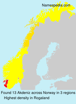 Surname Akdeniz in Norway Surname Akdeniz in Norway