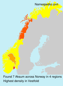 Surname Aksum in Norway Surname Aksum in Norway
