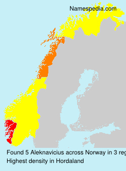 Surname Aleknavicius in Norway Surname Aleknavicius in Norway