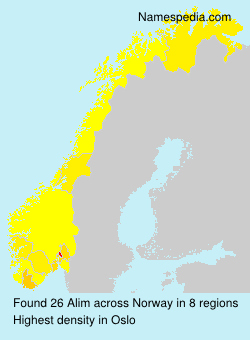 Surname Alim in Norway Surname Alim in Norway