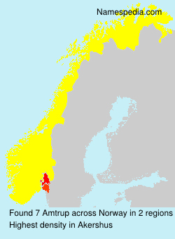 Surname Amtrup in Norway