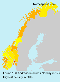Surname Andreasen in Norway