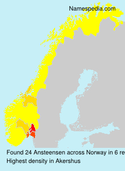 Surname Ansteensen in Norway Surname Ansteensen in Norway