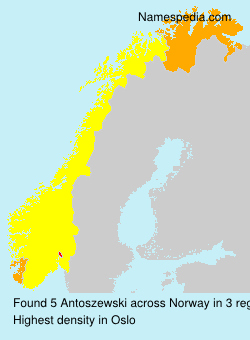 Surname Antoszewski in Norway Surname Antoszewski in Norway