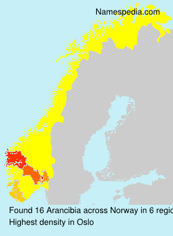 Surname Arancibia in Norway Surname Arancibia in Norway