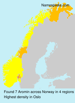 Surname Aromin in Norway Surname Aromin in Norway
