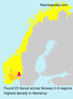 Surname Asrud in Norway Surname Asrud in Norway