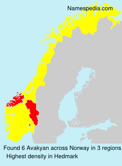 Surname Avakyan in Norway
