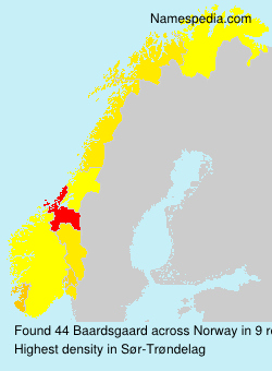 Surname Baardsgaard in Norway Surname Baardsgaard in Norway