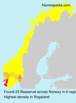 Surname Baaserud in Norway Surname Baaserud in Norway