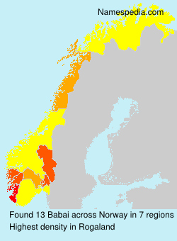 Surname Babai in Norway Surname Babai in Norway