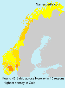 Surname Babic in Norway Surname Babic in Norway