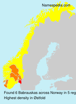 Surname Babrauskas in Norway Surname Babrauskas in Norway